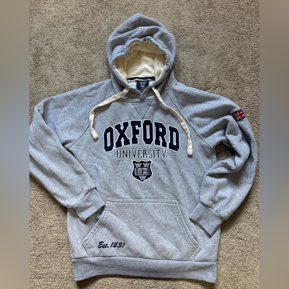 #42 VINTAGE OXFORD UNIVERSITY Gray Hoodie